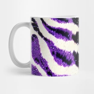 Purple Tiger Faux Fabric Mug